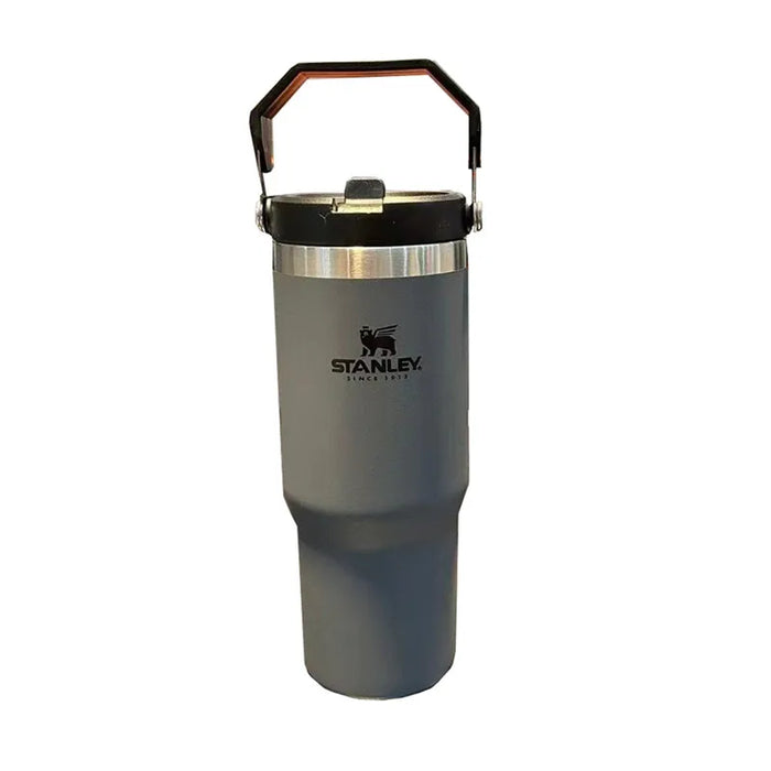 grey and black stanley iceflow tumbler cup
