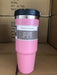 pink tumbler cup with handle lid